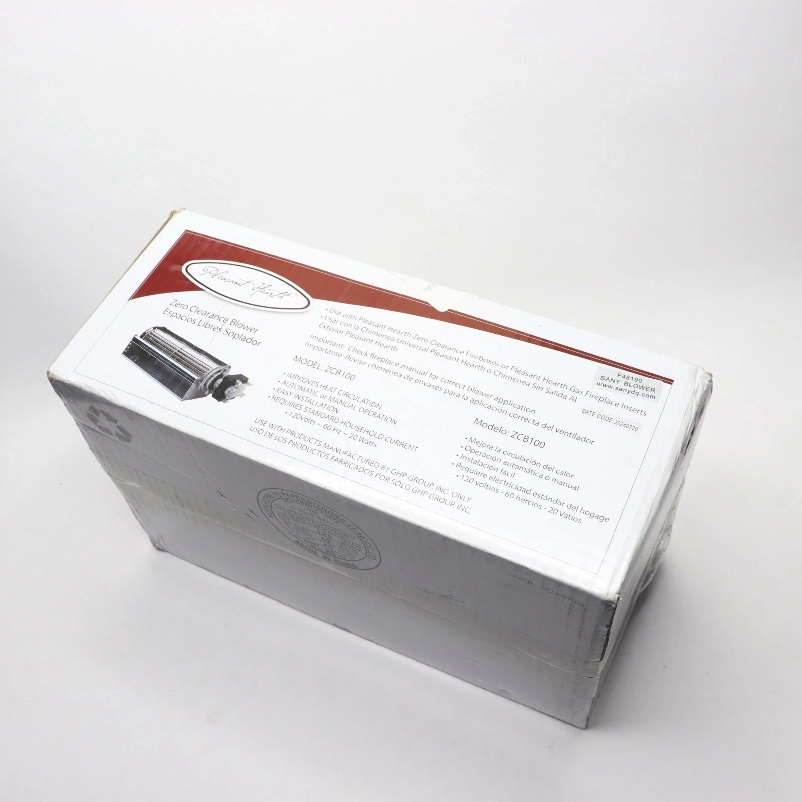 New Pleasant Hearth Circulating Blower for Zero Clearance Fireplace ZCB100