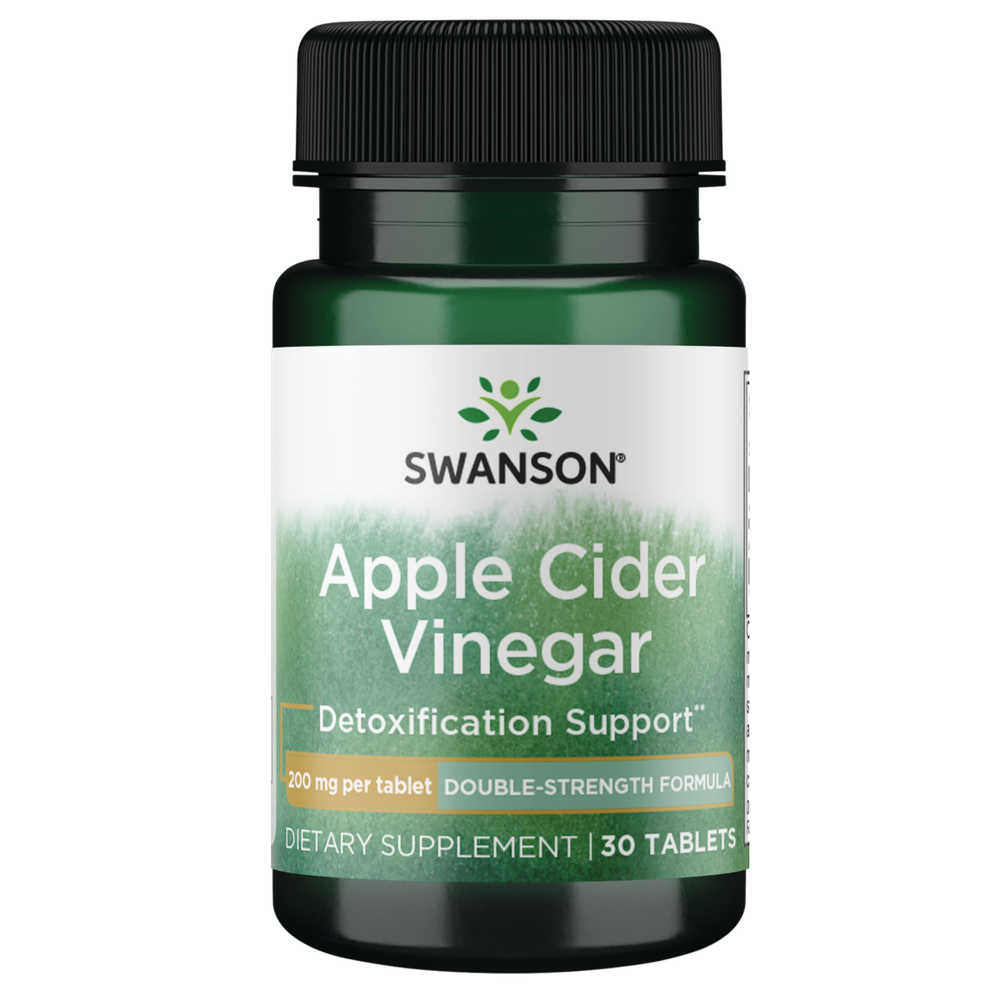 Swanson Double-Strength Apple Cider Vinegar 200 mg 30 Tablets