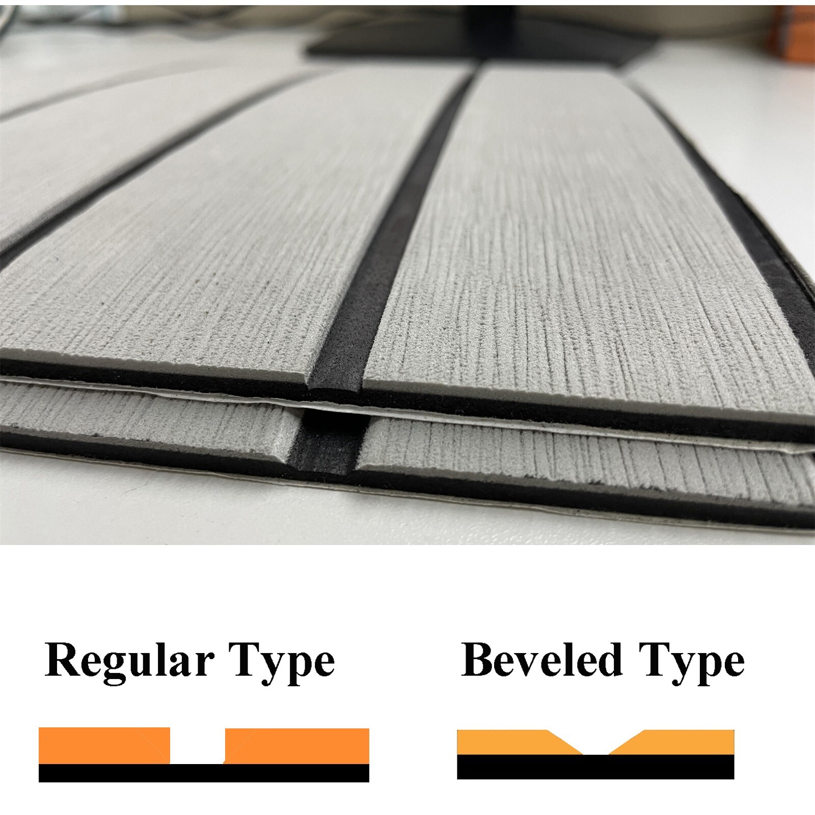 Self-adhesive Boat Flooring EVA Foam Teak Decking for Yacht Pontoon Boat | Gray