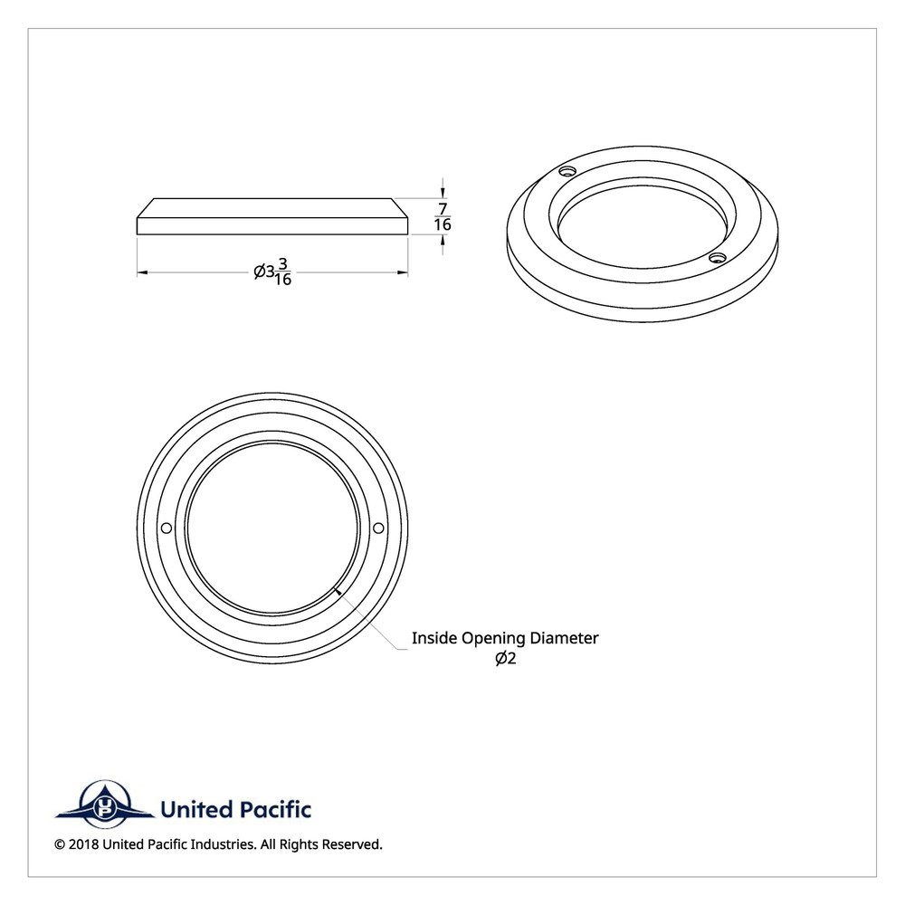2" Light Plastic Bezels without Visor for Grommet Mounted Lights