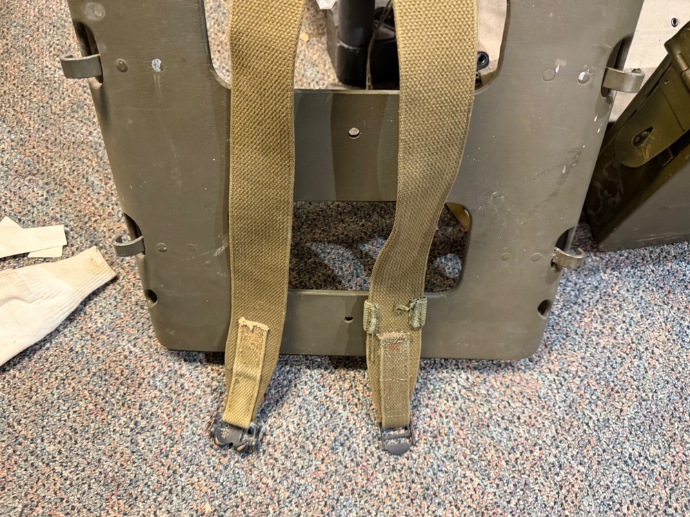 ORIGINAL WWII US ARMY M1944 EQUIPMENT AMMO CARRY PACK BOARD BACKPACK-DATED 1944