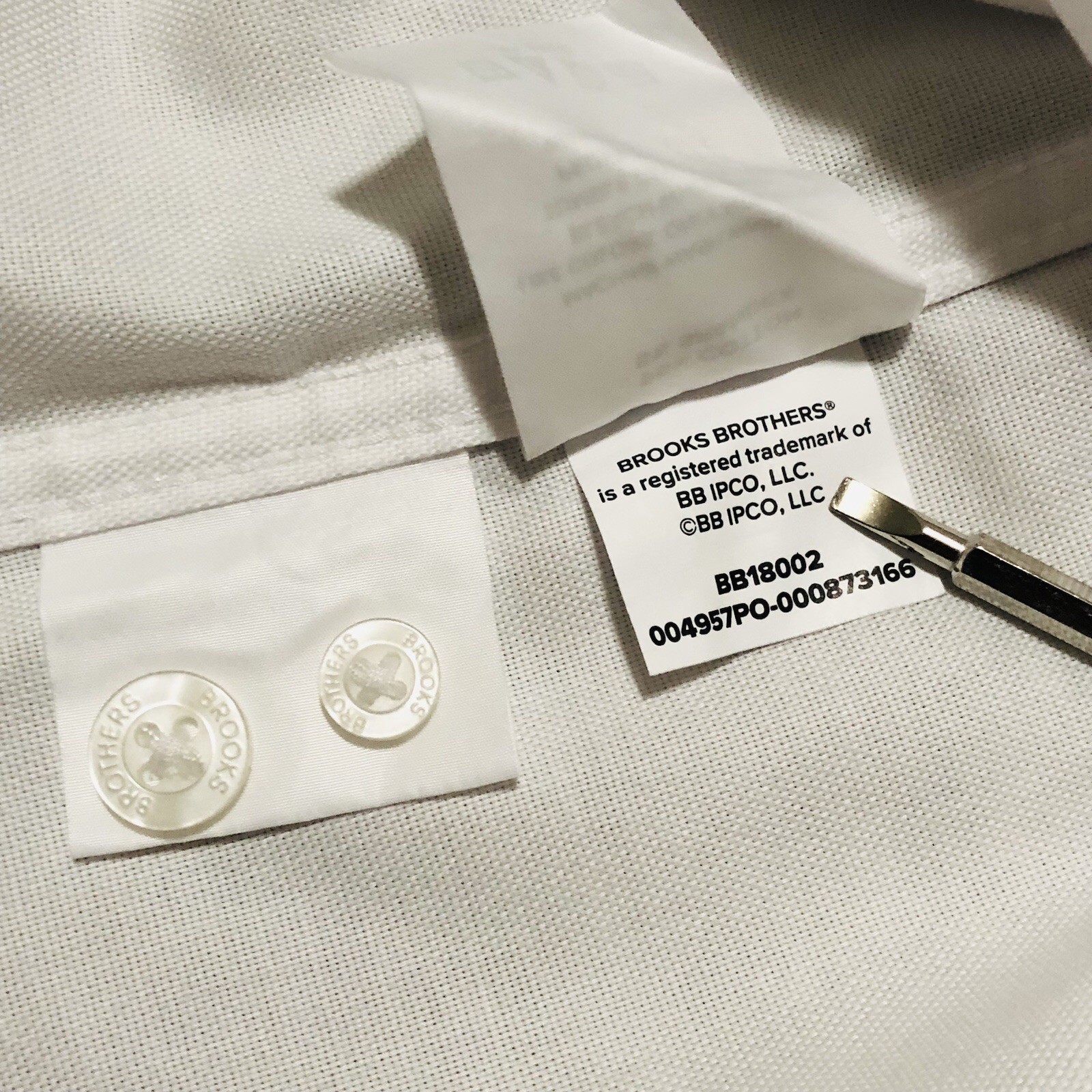 Brooks Brothers Original Polo Shirt Men's Oxford White Pre-Owned