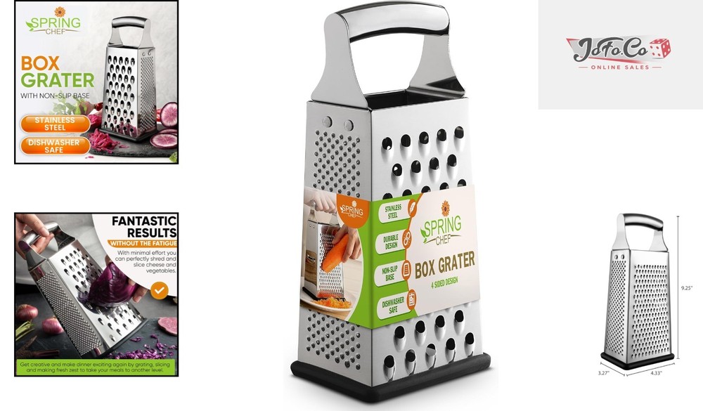 Large Handheld Parmesan Grater with Comfortable Handle – Dishwasher Safe tool
