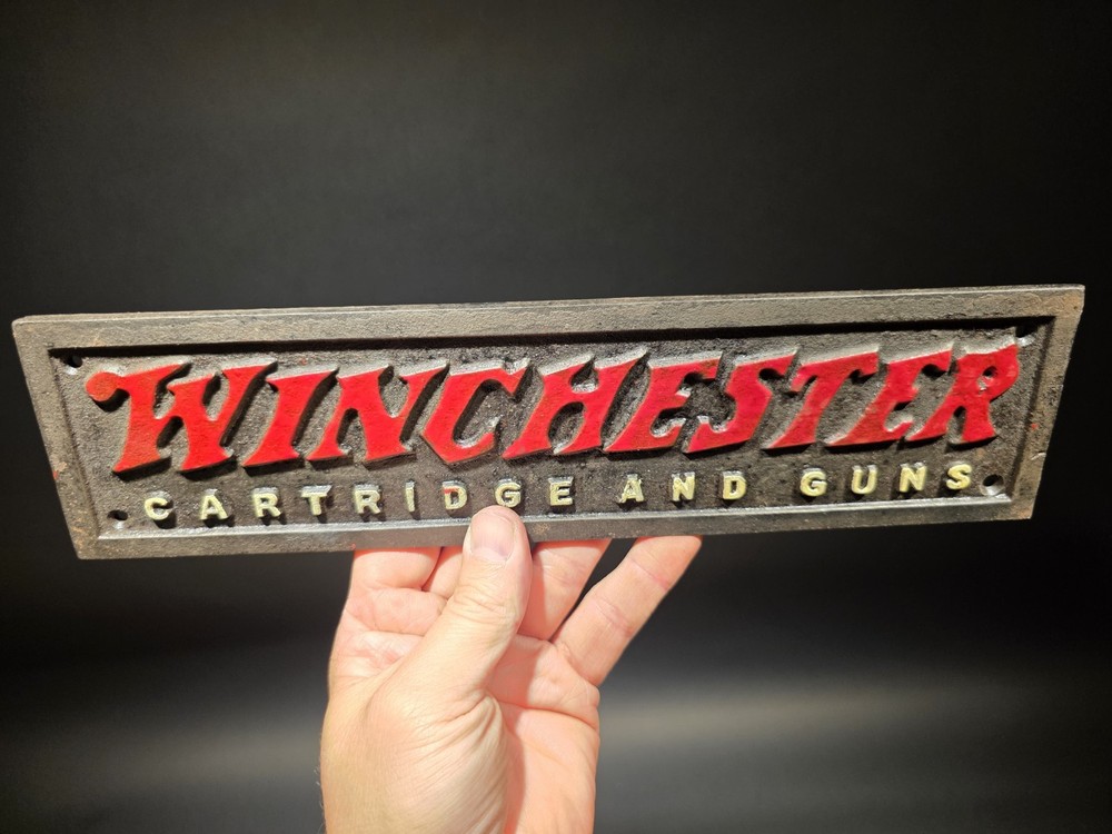 12" Cast Iron Winchester Plaque Sign