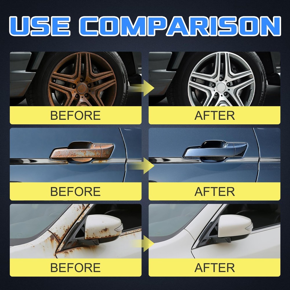 2pcs Rust Remover Spray for Metal, Multipurpose Rust Stain Remover, Heavy Dut...