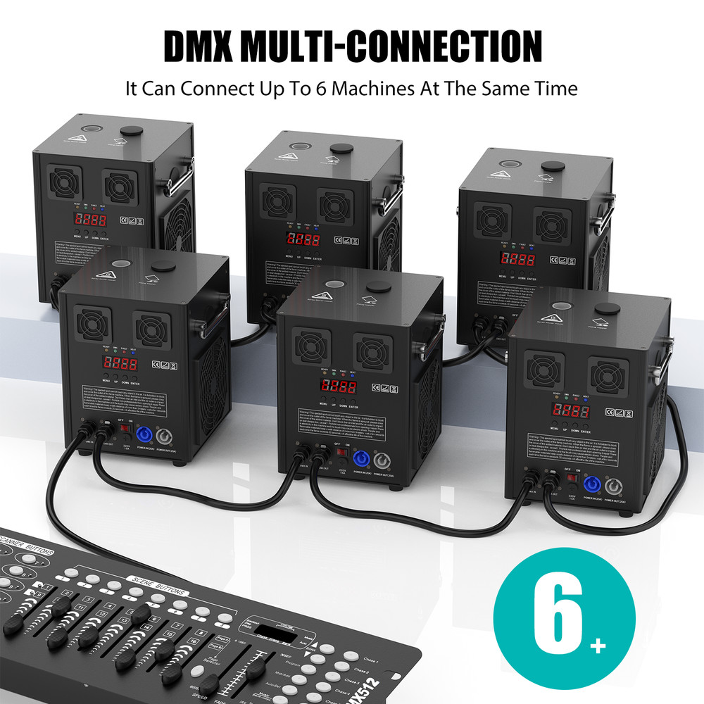 UKING 2x700W Large Cold Spark Machine Stage Effect DMX Firework Wedding W/Case