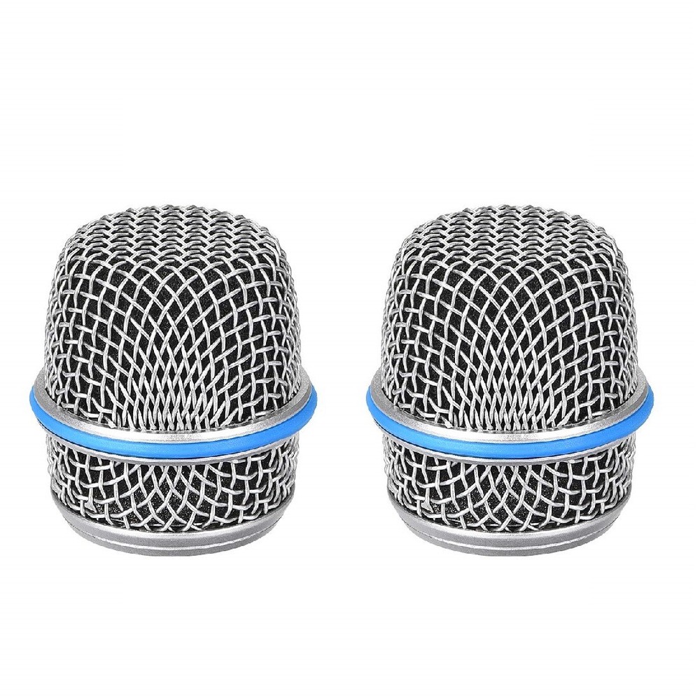 2 Pack RK320 Grille for Shure Beta 57A  Dynamic Instrument Microphone Blue Band