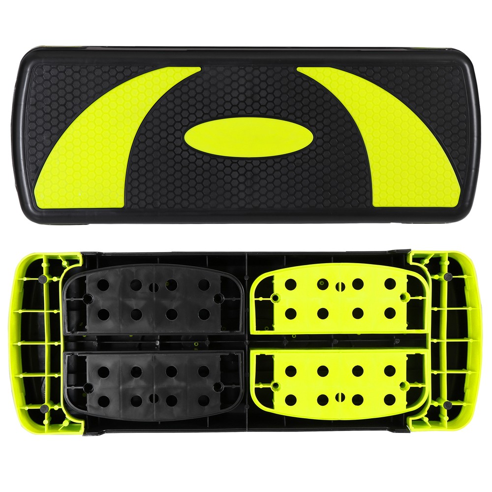 31" Aerobic Step Platform Steppers Exercise Workout Step 4"-6"-8" Adjust Yellow