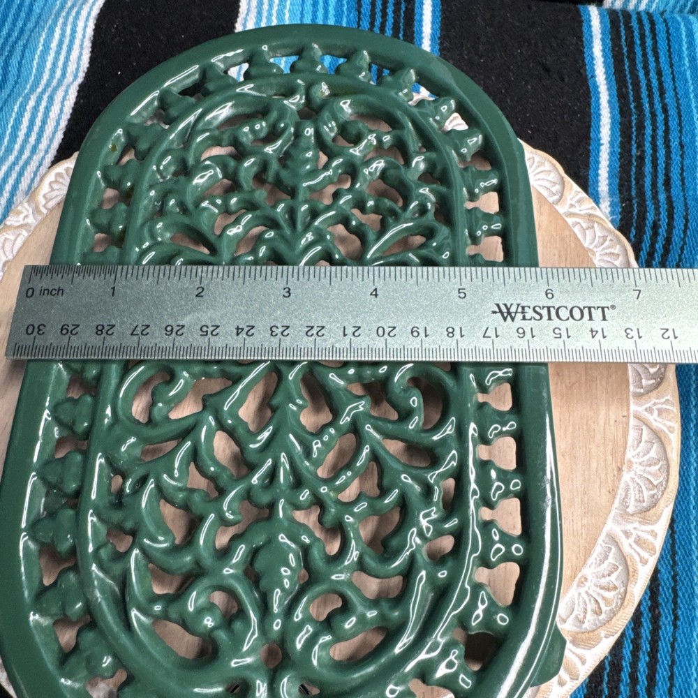 Green Cast Iron Trivet 1993 ODI