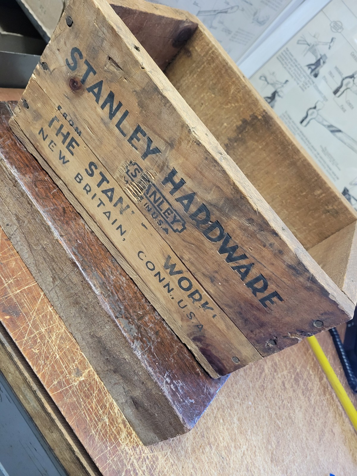 Antique The Stanley Works, Stanley Hardware, Shipping Crate