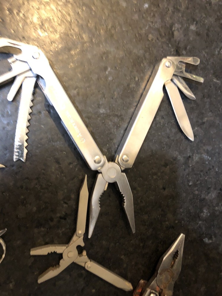 20+ Large & Small Multitool Knives, empty knif cases, etc Lot