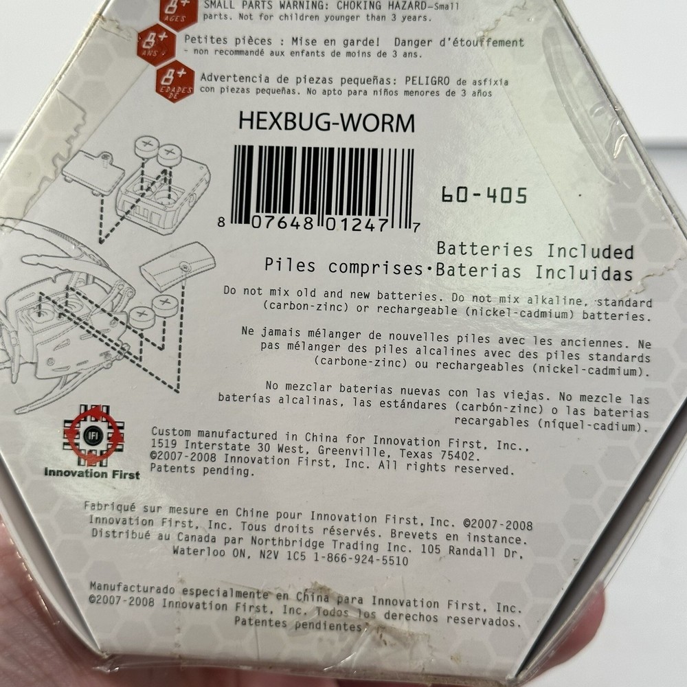 Hex Bug WORM (Gray) Micro Robotic Creatures RC Remote Control IFI New
