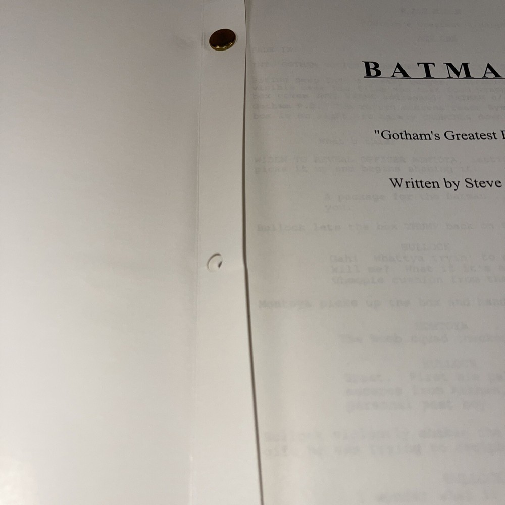 Batman Gotham's Greatest Riddle By Steve Marmel Current Draft Script