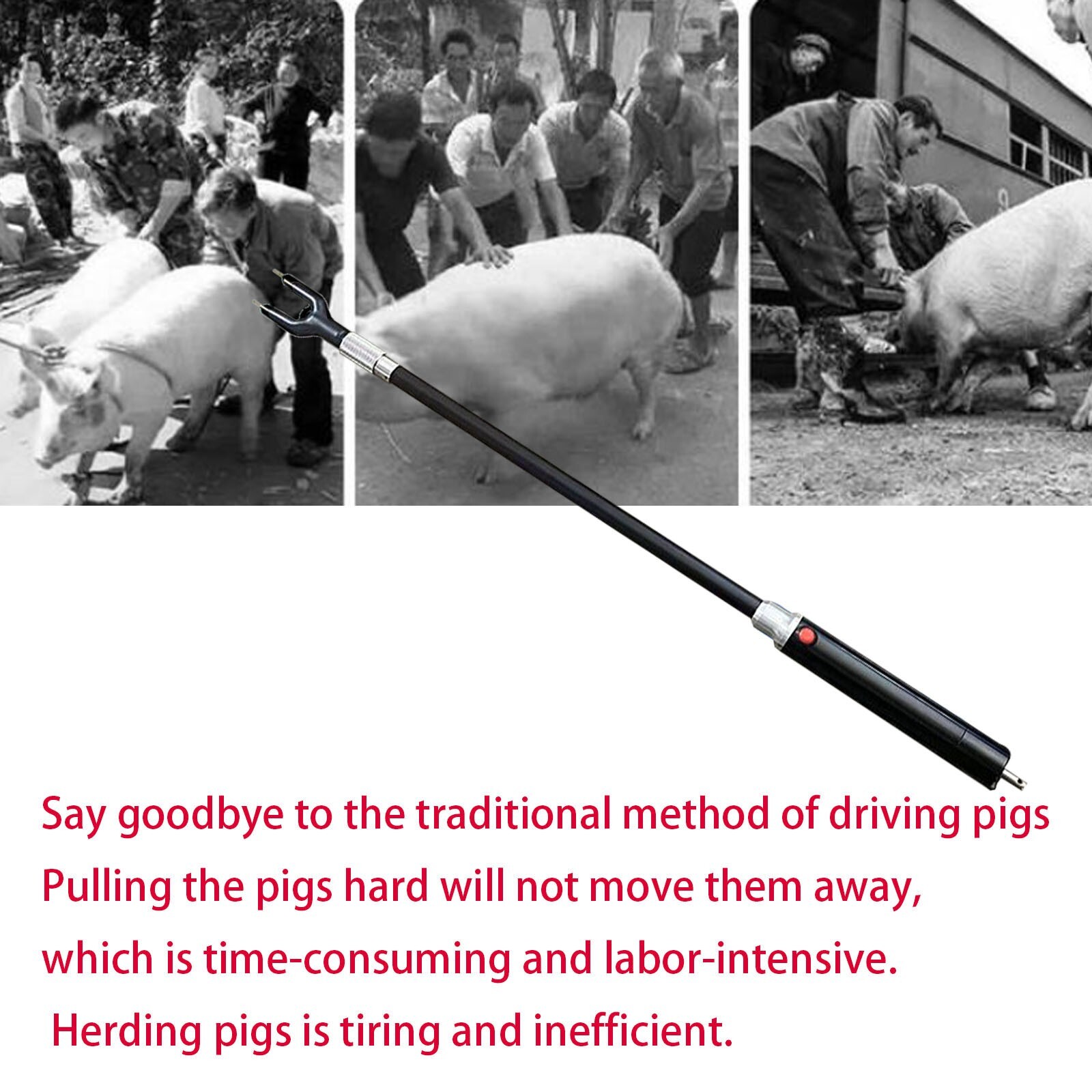 Rechargeable Livestock Products/Retractable Electric Ranch Cattle Prod 21.65"