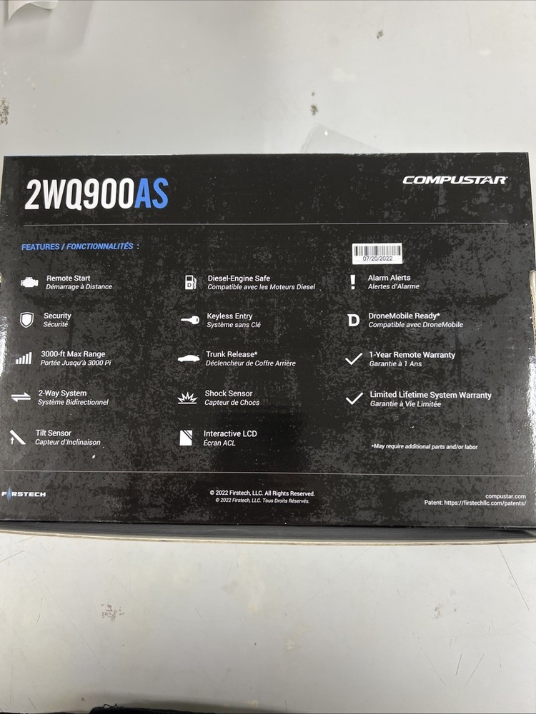 Compustar CS2WQ900-AS 2-Way LCD 3000-FT Max Range Remote Start + Security System