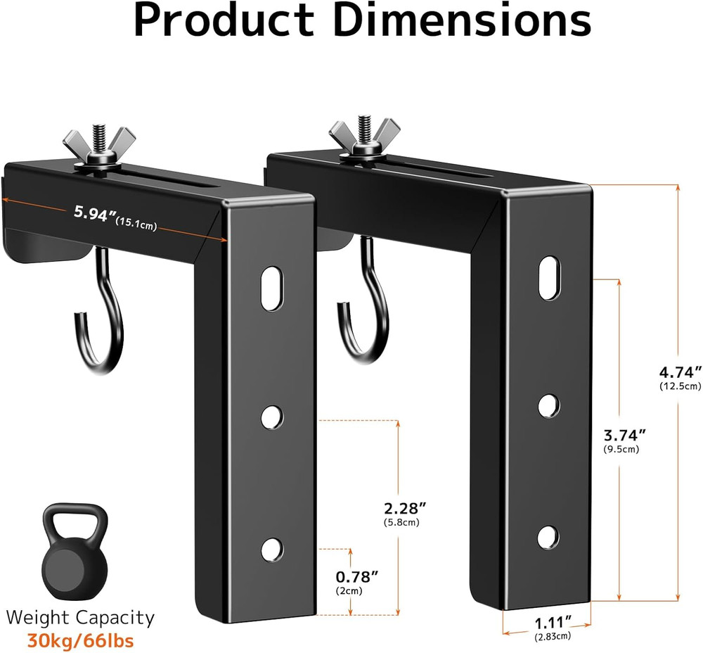 Universal Projector Screen Ceiling Mount L-Brackets, Wall Hanging Mount 6 inc...