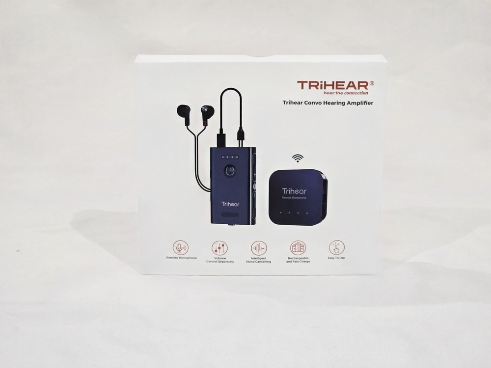 Trihear Convo Hearing Amplifier With Remote Microphone And Ear Buds