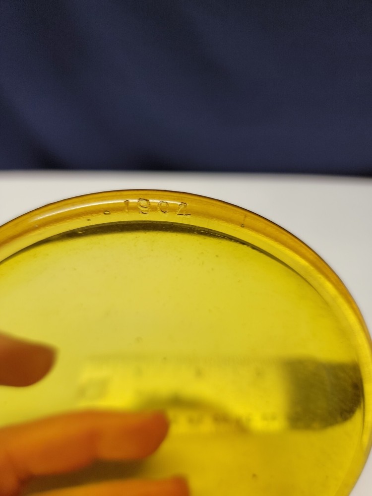 Antique YELLOW Railroad Lantern Replacement Lens