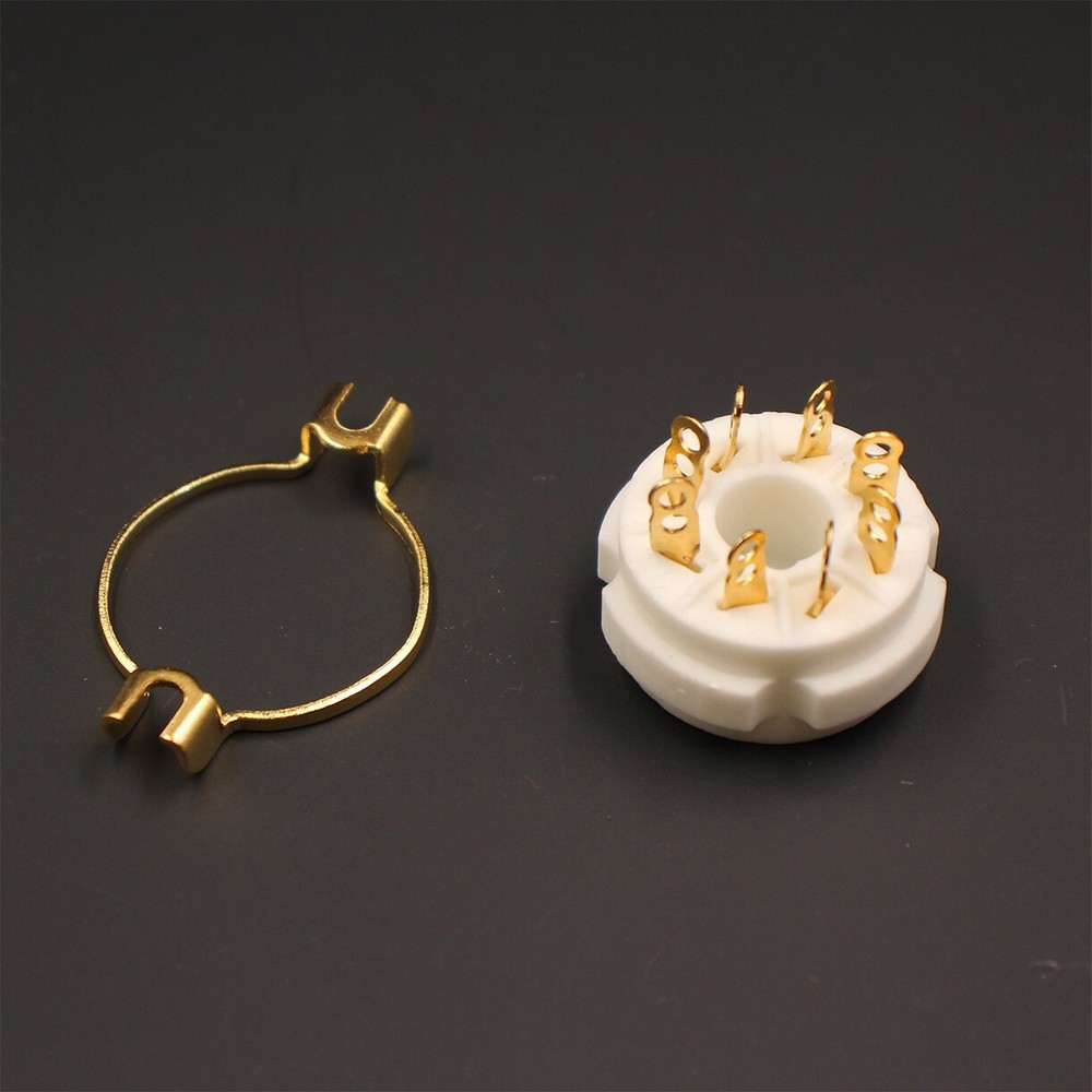4pcs Octal socket, 8pin golden tube socket