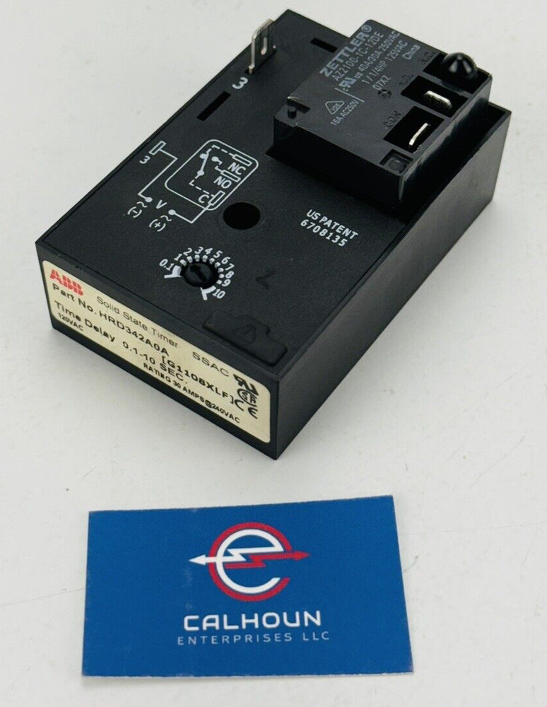ABB HRD342A0A Solid State Timer 0.1-10Sec Time Delay 120V 30A 240VAC *WARRANTY*