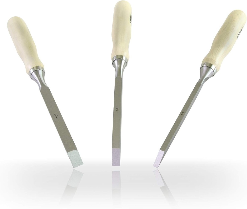Professional Woodworking Cabinetmakers Mortise Chisel set Chrome-Vanadium 3PC