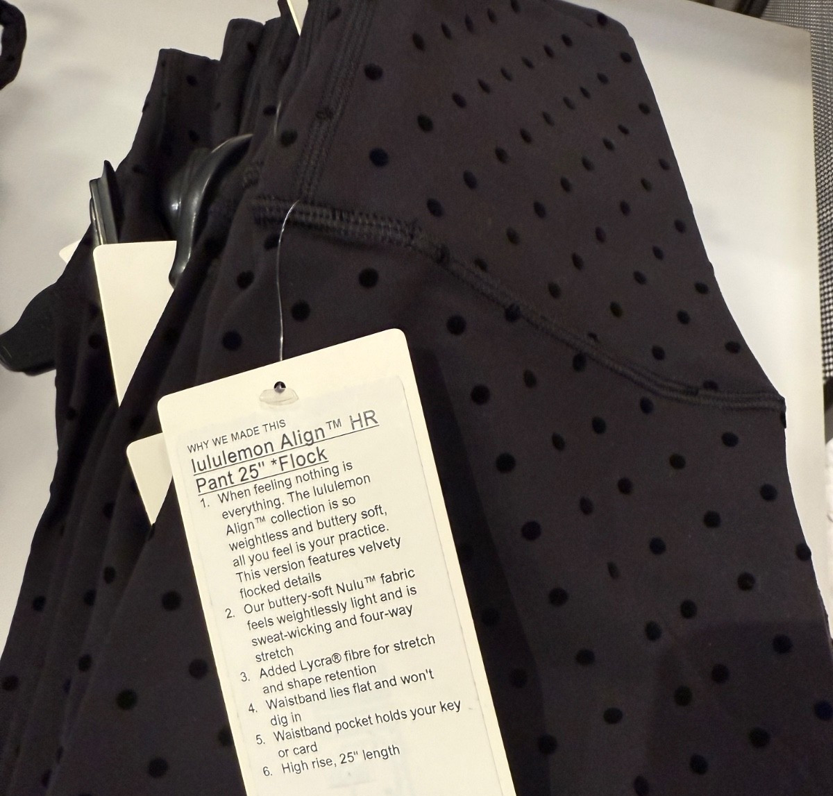 LULULEMON ALIGN HR PANT 25"~0~2~4~6~8~10~12~14~POLKA DOT FLOCKED~NWT