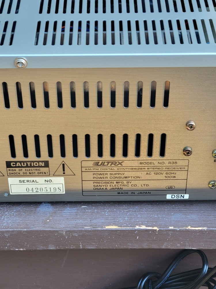 Ultrx R35 receiver by Sanyo, Working