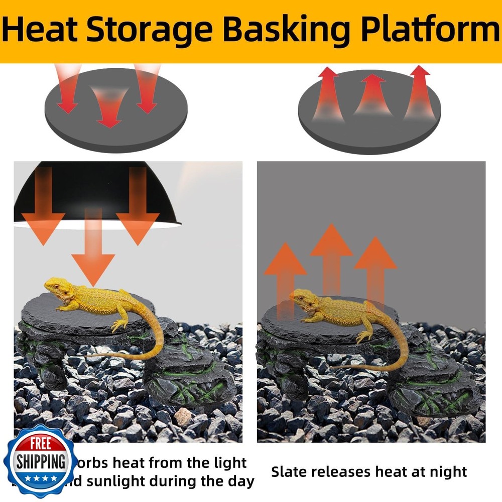 JWIZYOTR Bearded Dragon Basking Platform, Turtle Basking Platform Decorative