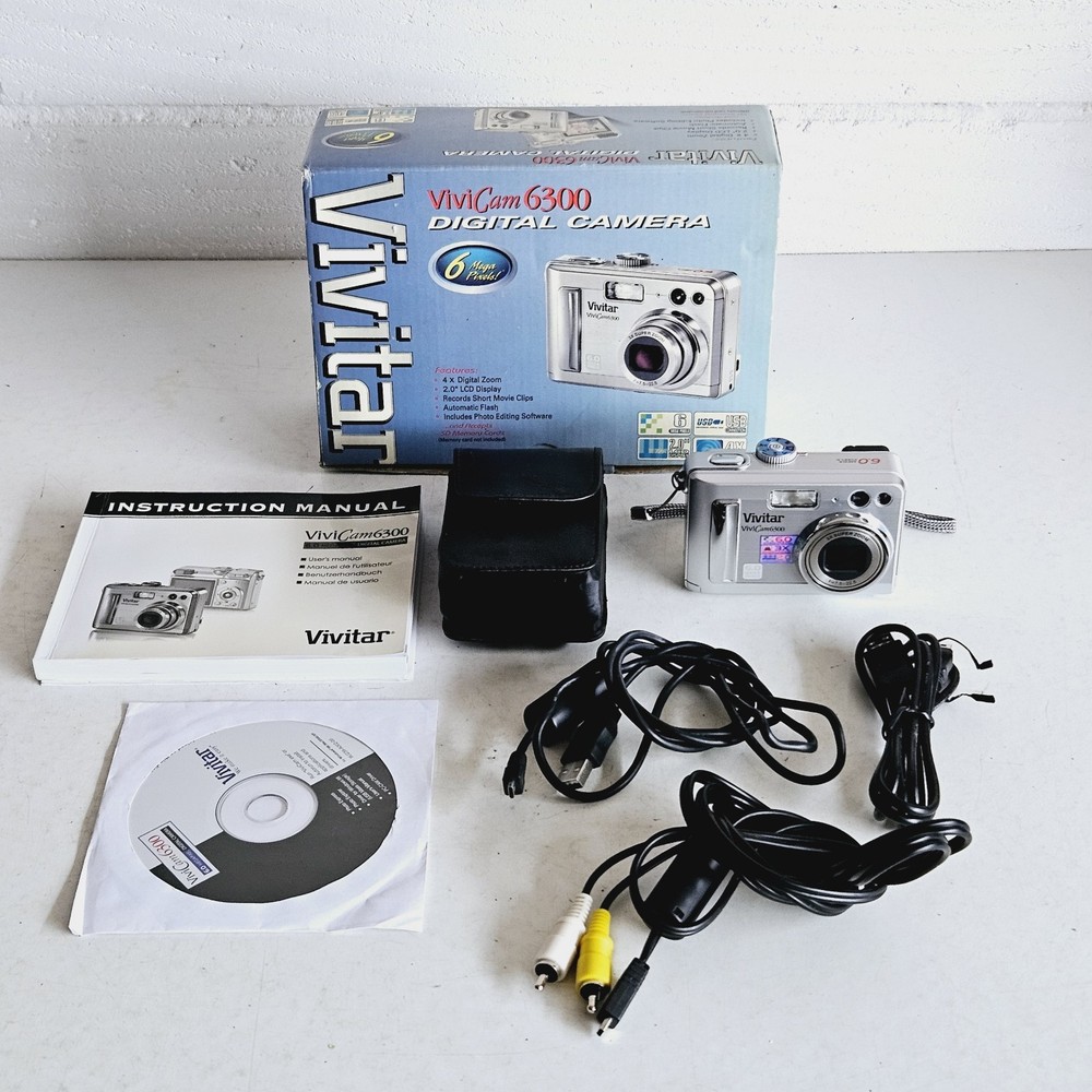 Vivitar Digital Camera Vivicam 6300 6.0MP Silver Boxed - Tested & Working
