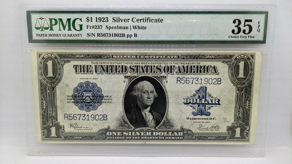 1923 $1 Silver Certificate - PMG 35 EPQ - Fr#237 - Large Size Note