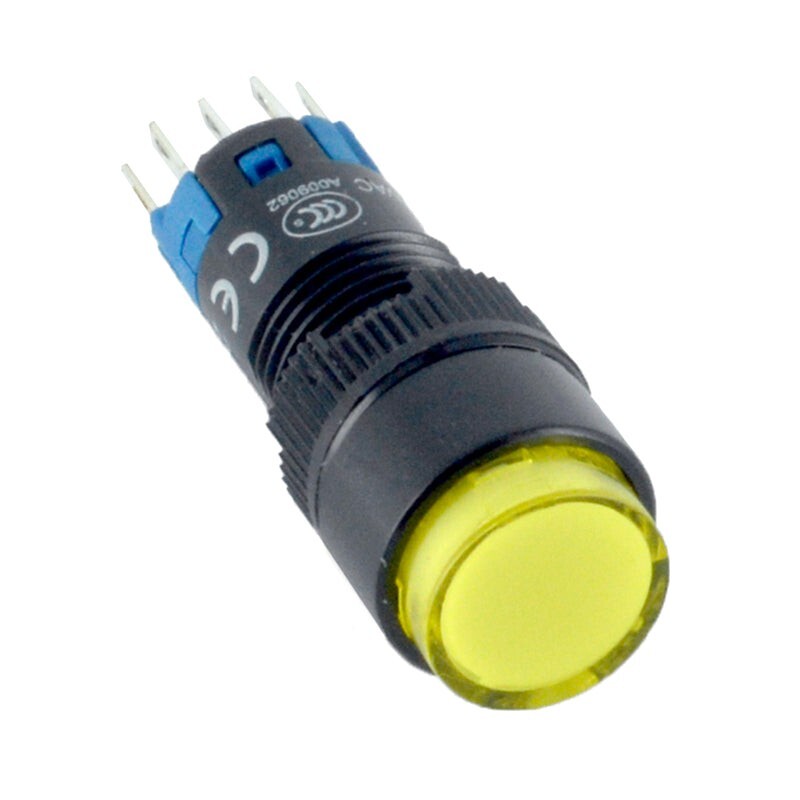 12mm DPDT Illuminated ON/OFF Round Plastic Push Button Switch (LAS2Y-Z)