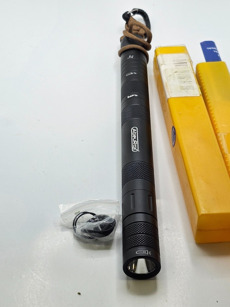 AbeuRox Multifunctional Tactical Survival Tool Fire starter Whistle Flashlight