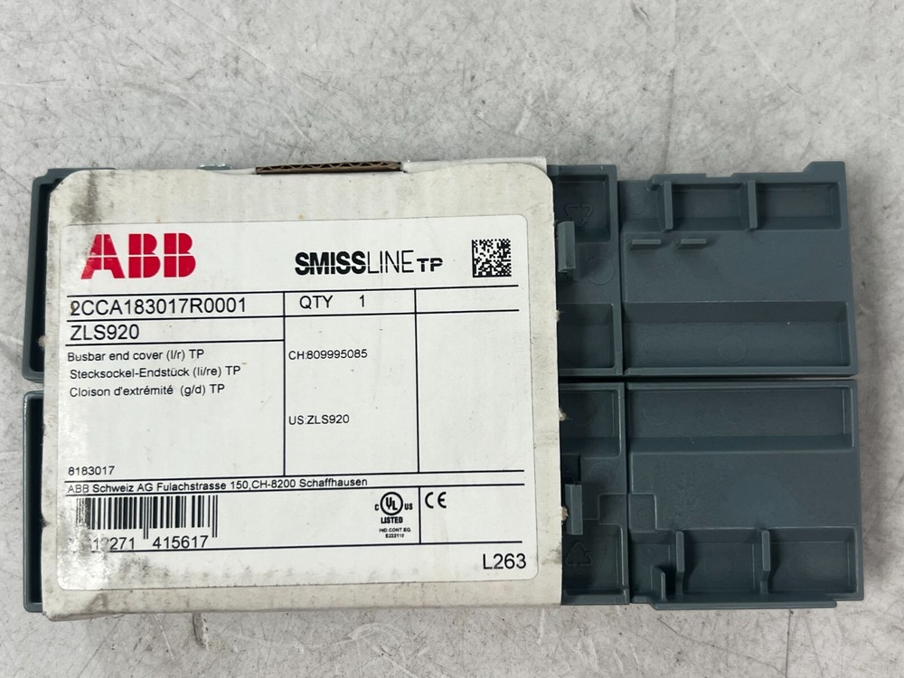 ABB Socket End Pieces (Left & Rt) Prevents Socket & Busbar Displacement ZLS920