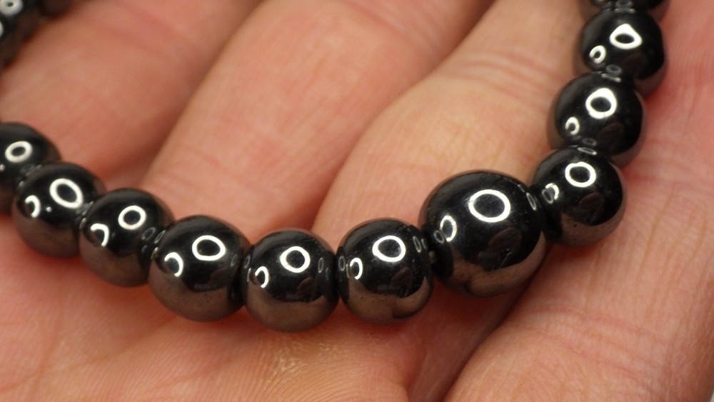 Vintage Hematite Graduating Beads Bracelet Grounding Protective Stability