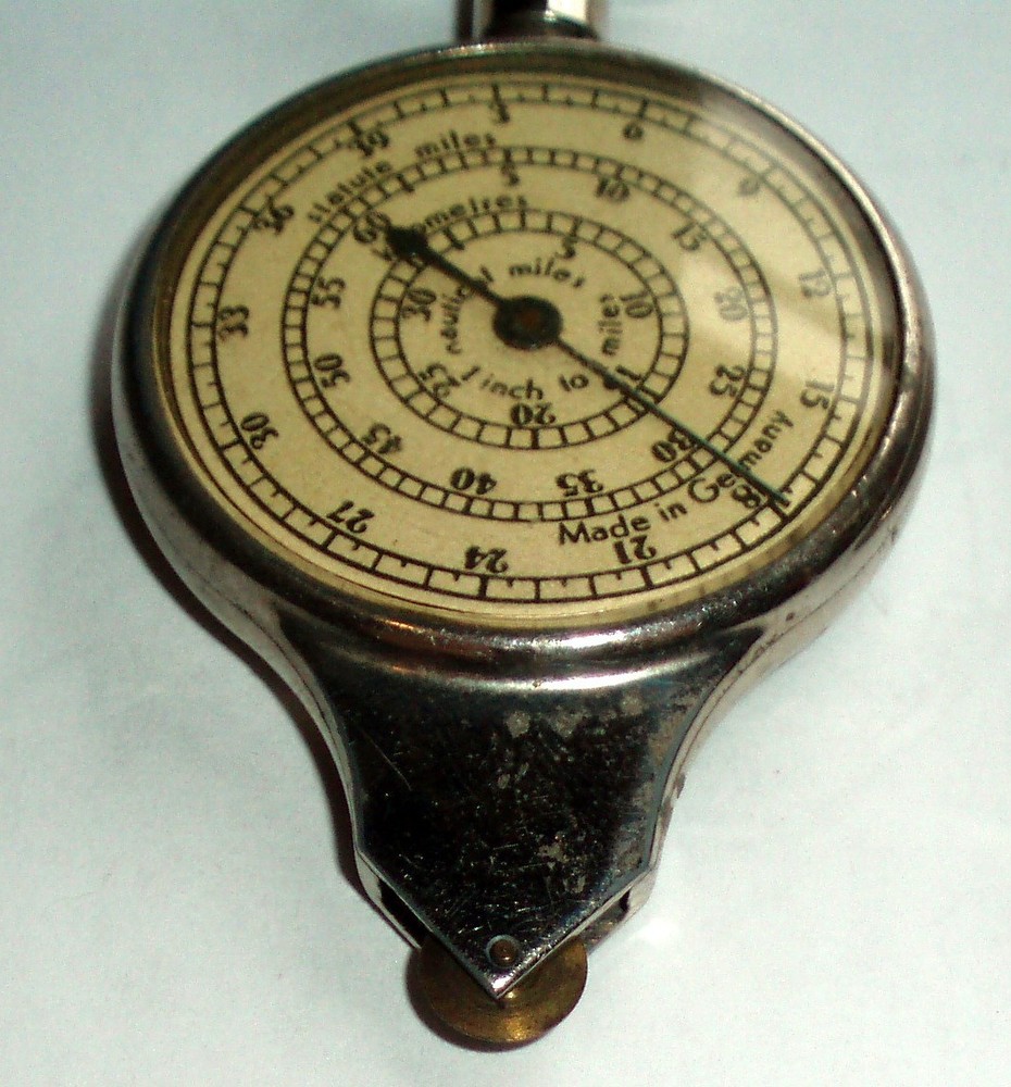 VINTAGE ANTIQUE GERMANY MAP READER NAUTICAL COMPASS MARITIME OPISOMETER TOOL