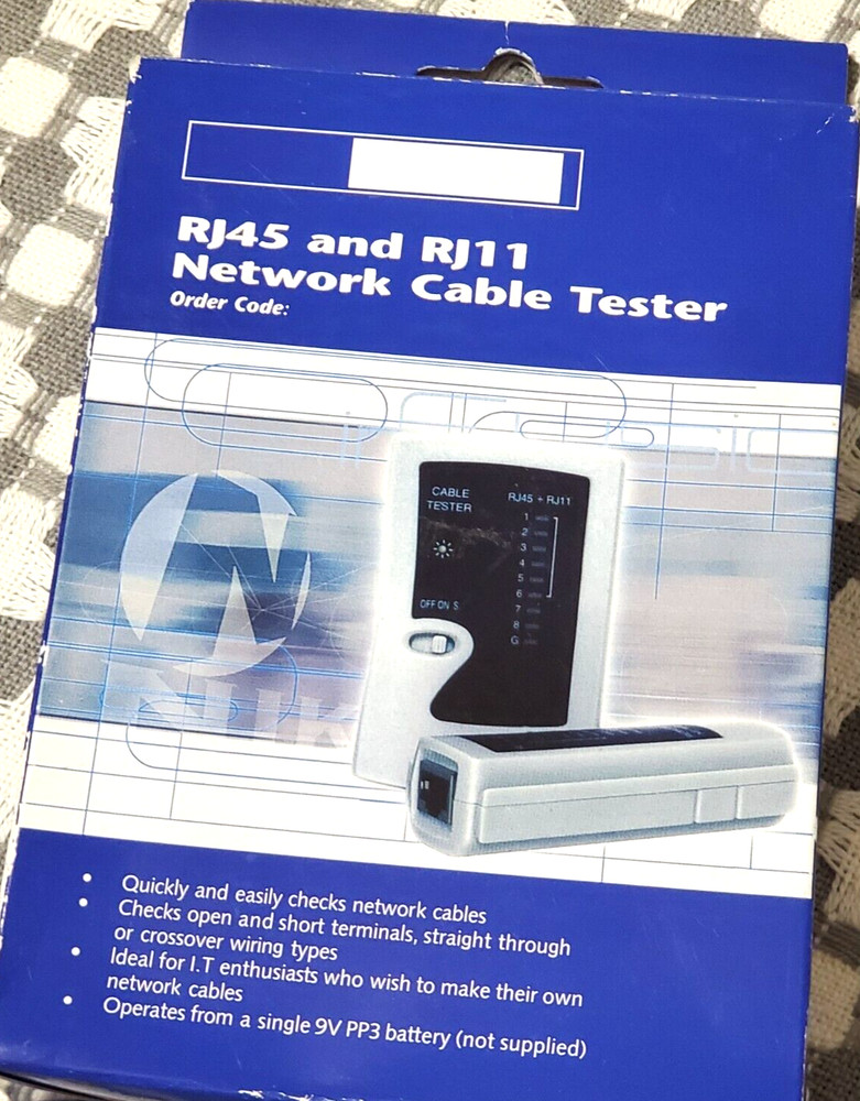 RJ45 and RJ11 Network Cable Tester Network Testing Unit
