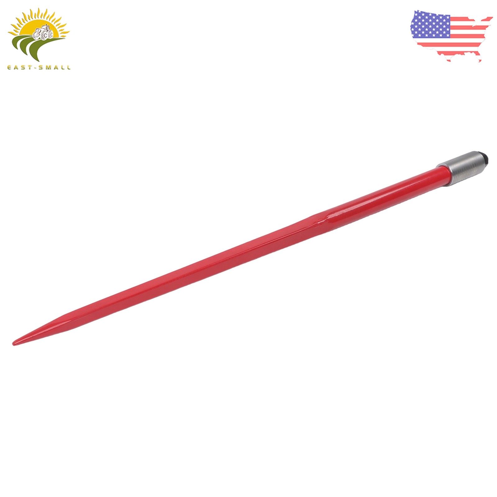 49" Hay Bale Spear 3000Lbs Capacity Square Bale Spike with Nut and Sleeve Hay