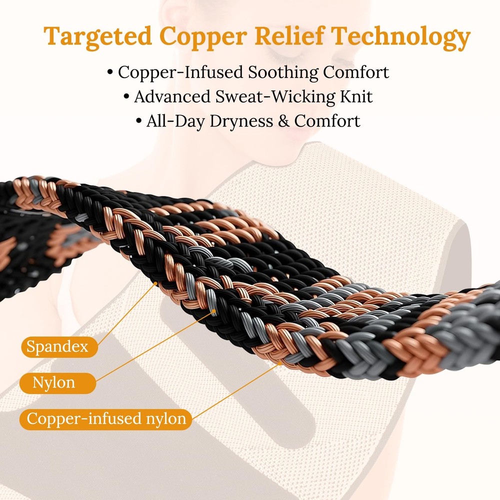 JIUFENTIAN Copper Back Brace Lower Back Pain Support Herniated Disc Sciatica Rec