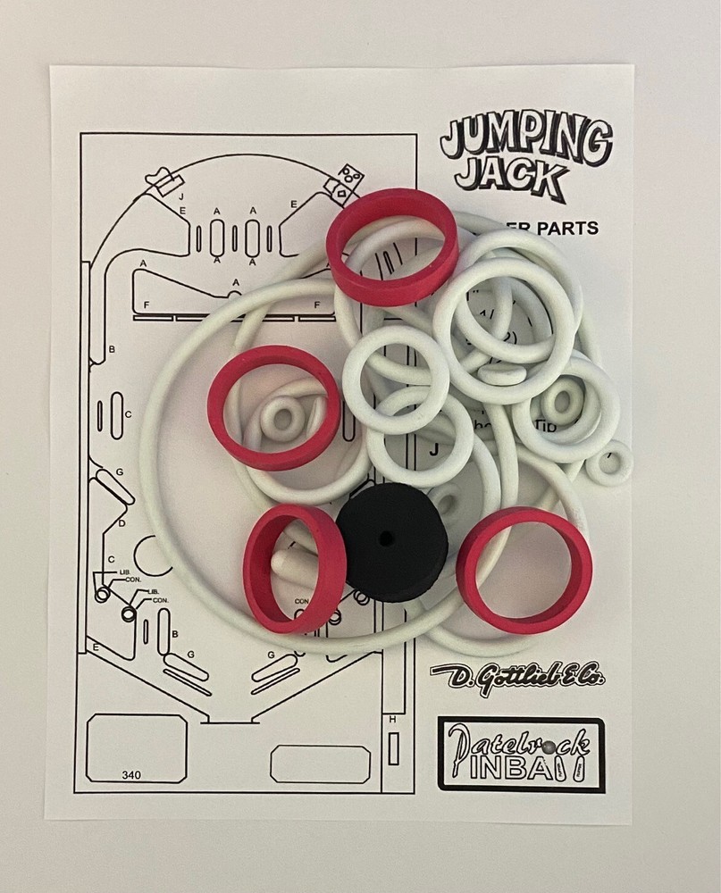 1973 Gottlieb Jumping Jack Pinball Machine Rubber Ring Kit
