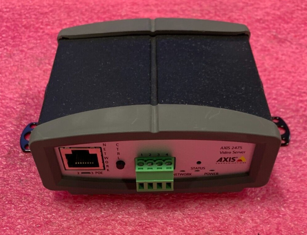 AXIS 247S 1-CH PoE Video Encoder Server 0272-001 w/ Mount Brackets