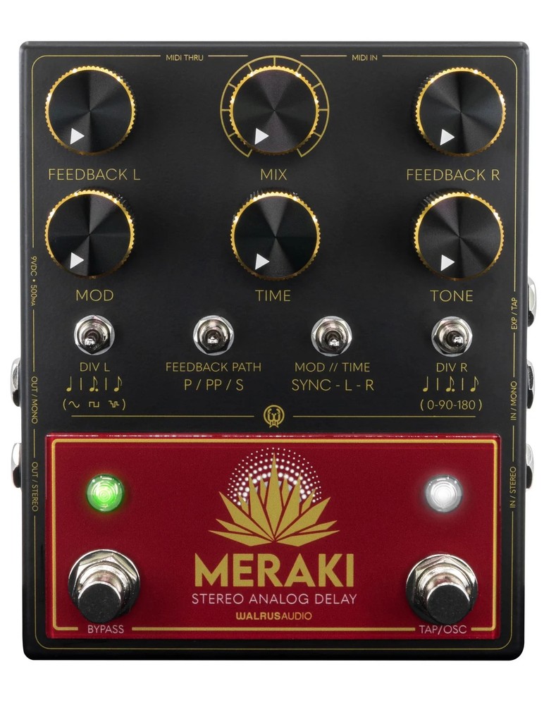Walrus Audio MERAKI-DELAY Analog Stereo Delay with 3 Modes