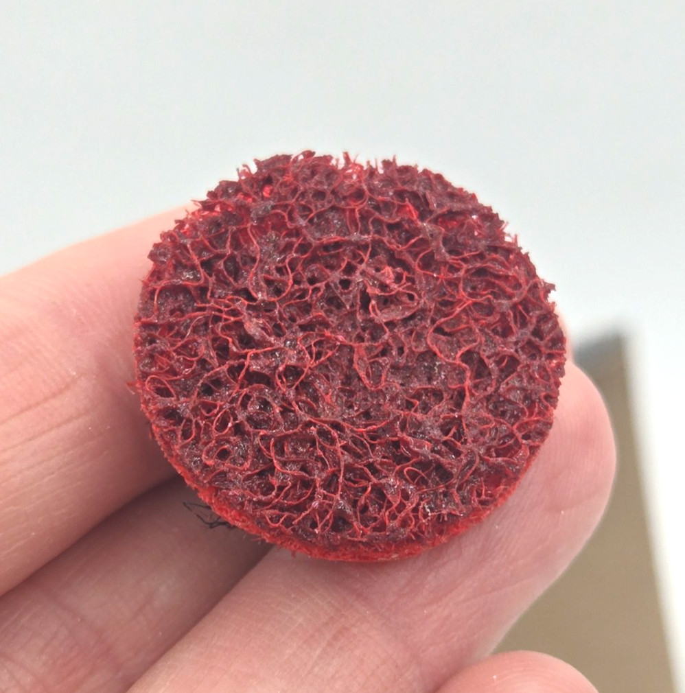 50/Box 3M 1” Scotch-Brite ROLOC 89321 Medium Red Precision Conditioning Disc