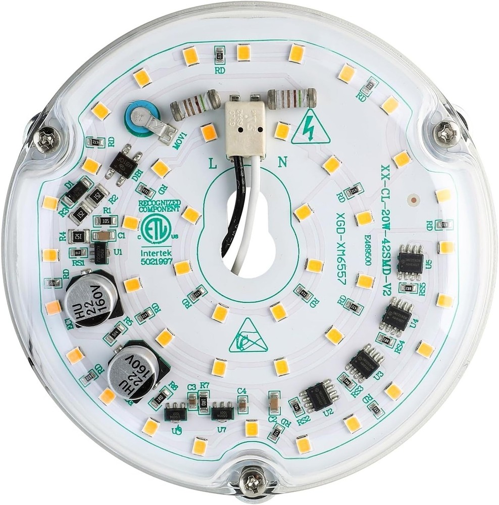4'' 20W LED Ceiling Fan Light Retrofit Kit, Ceiling Light Replacement Module ...