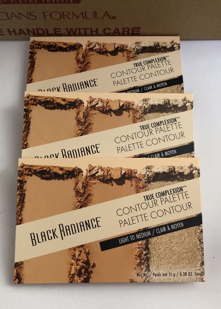 3 Pack Black Radiance True Complexion Contour Palette Light Medium