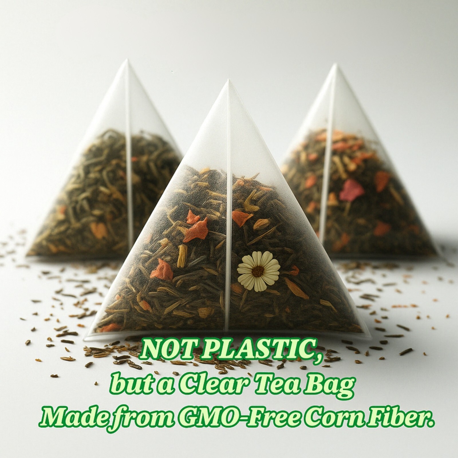 Organic Matcha Green Tea - 100 Count (Plant-Based Pyramid Tea Bags) | Ceremonial