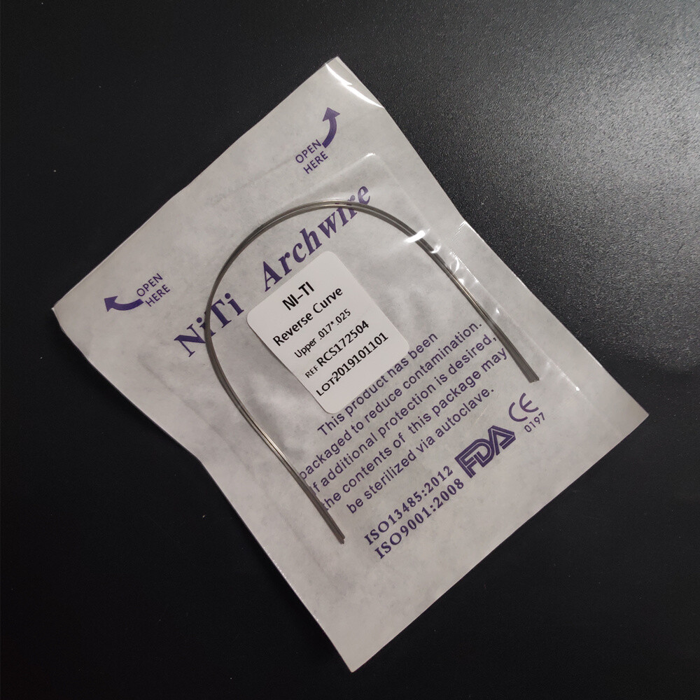 Dental Orthodontic Reverse Curve Arch Wires Super Elastic Niti Rectangular Wires