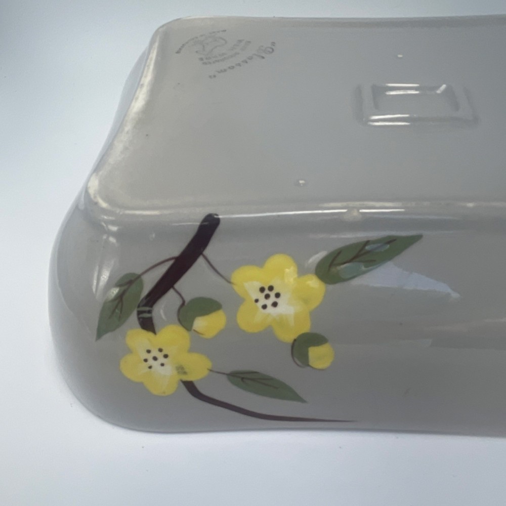 Vintage Weil Ware Blossom Hand Ceramic Rectangle Baking Dish