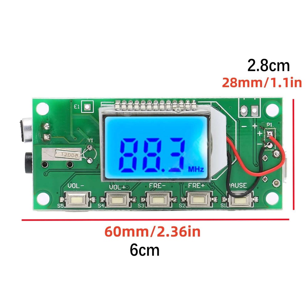FM Transmitter Module W/LCD Display 3-5V Mono/Stereo FM Radio Accessories