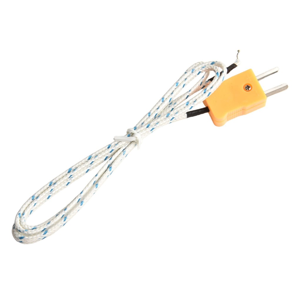 2pcs K type temperature probe high temperature temperature test 1 meter