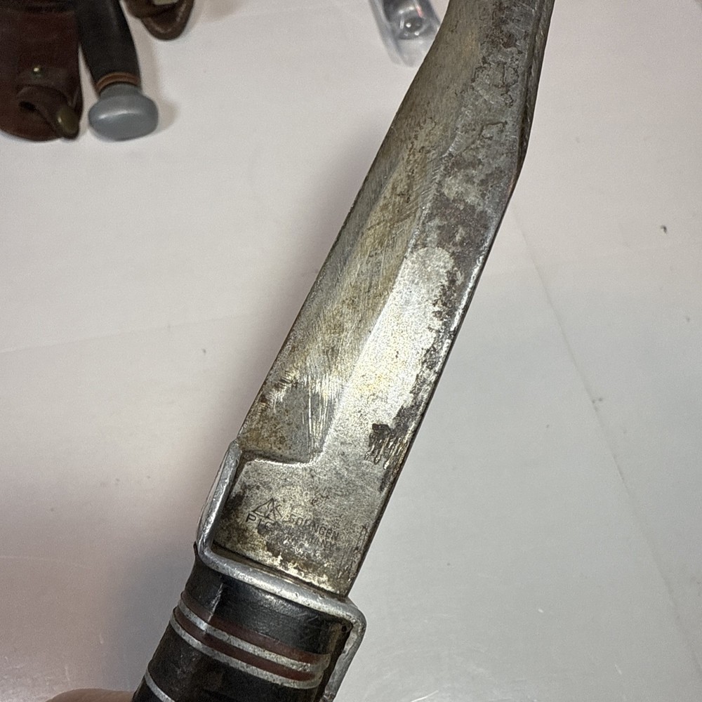 Vintage Fixed Blade Sheriff Knife Solingen Germany